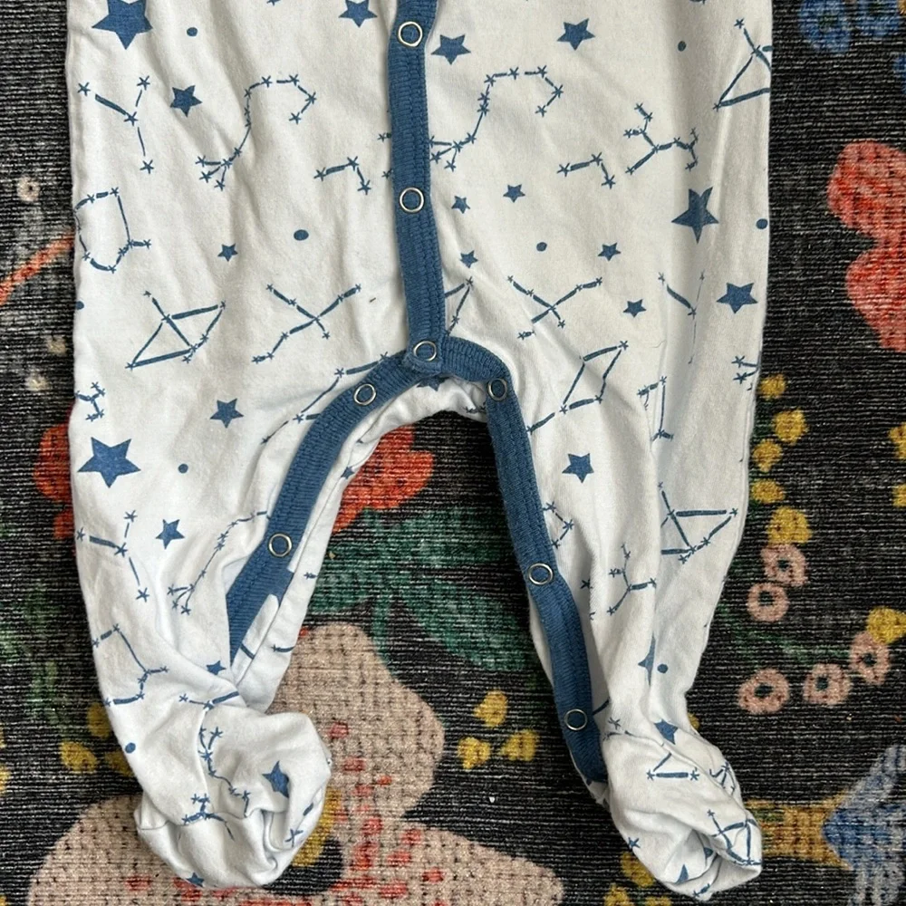 Coccoli Star Print Baby Sleeper Footie Pajamas, Size 3 Months